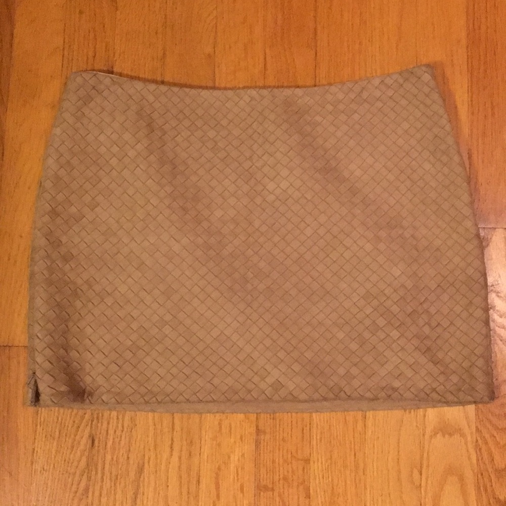 Haute Hippie woven suede mini skirt